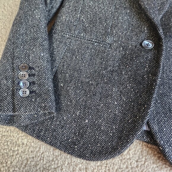 NWOT Sparkle Sequin Campbell Donegal Blazer Herringbone - Picture 9 of 12